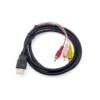 HDMI-compatible To 3RCA Cable 1.5M with HDMI-compatible Male To AV Audio Video Wire for TV Only for Player To TV