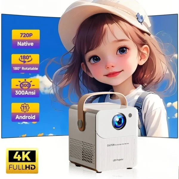 2025 new Projector Android 4K 1280*1080P HD LCD Dual Wifi Video Portable Outdoor home hd led proyector cine en casa play games