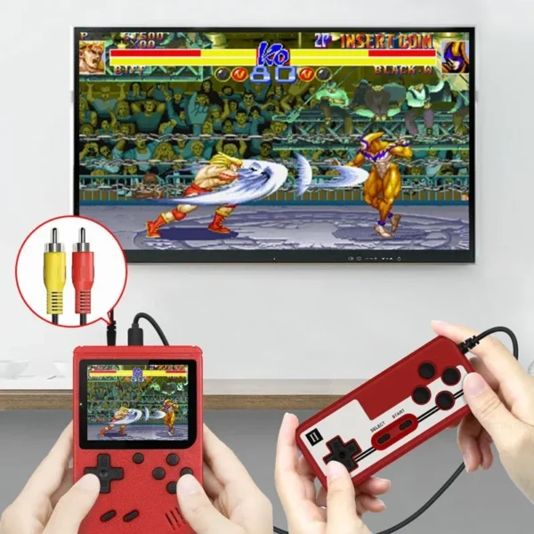Mini Retro Handheld Game Console Built-in 400 FC Games with Portable 8-Bit 2.4 Inch Color LCD Screen Video Game Player Kids Boy
