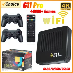 G11 Pro Game Box 4K HD TV Game Stick Video Game Console 128G Built in 40000 Retro Games Portable Game Player Wireless Gamepad