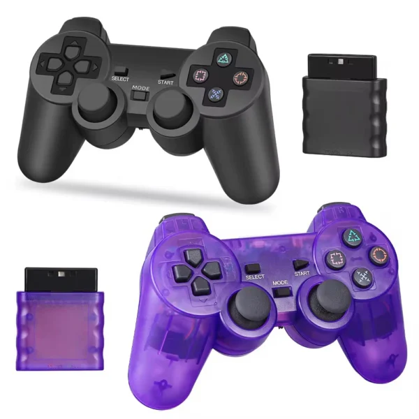 kf-S2f16a9013a5d468cadfb49571480c4667 Wireless Controller For PS2/PS1 Gamepad Dual Vibration Shock For Sony Playstation 2 Joypad Joystick Controle USB PC Game Console