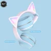 New Headset Bluetooth 5.1 Wireless Gamer Cute Cat Ear Headphones with Mic RGB LED Light For Kids PC Gamer Laptop Earphones Gifts