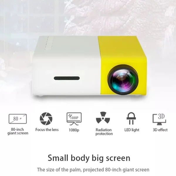 kf-S4347ef5f160b4012ad5f02ba73d123c3f Mini Projector YG300 Pro LED supports 1080P full HD portable laser audio HDMI USB video projector