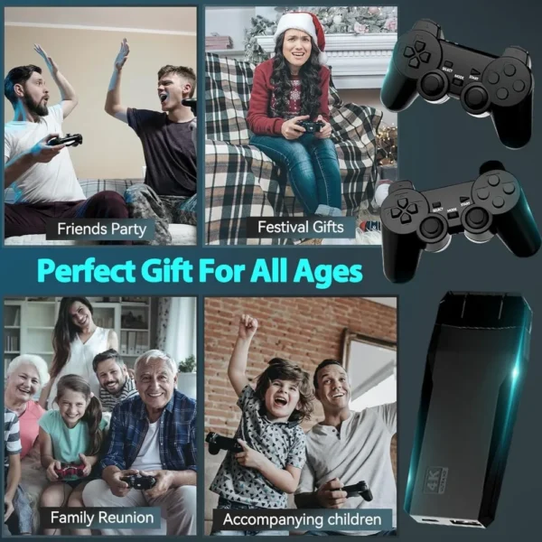 kf-S460ed2715edb4517ab38294eb18988bbV Wireless Retro Game Console Stick, 20,000+ Classics, 4K HDMI, Plug & Play, 18 Emulators, Dual 2.4G Wireless Controllers (64GB).