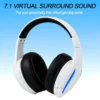 2025 New Gaming Headset with Noise Canceling Microphone Surround Sound LED Headphones for PS5 PS4 Laptop Mac Computer NS Switch