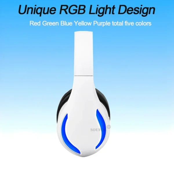 2025 New Gaming Headset with Noise Canceling Microphone Surround Sound LED Headphones for PS5 PS4 Laptop Mac Computer NS Switch