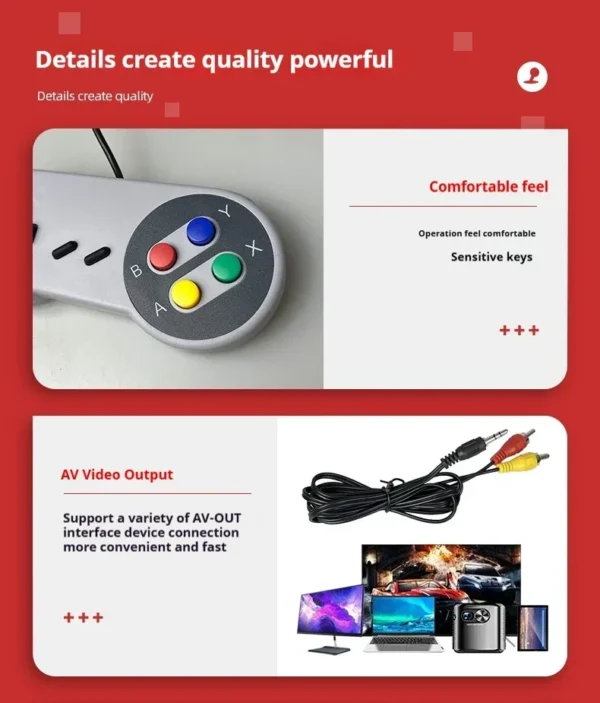 kf-S99798c47a071410380662fd98b8b7dfcv SFC620 Retro TV Game Console Retro Handheld Game Player Built-In 620 Classic Games Video Game Console with Boy Gift