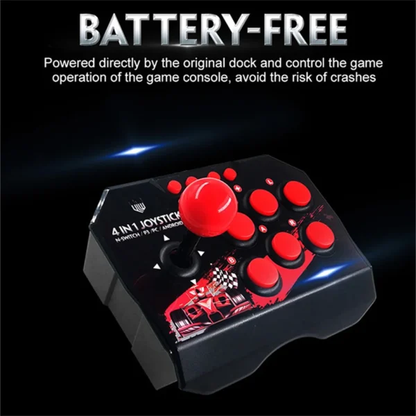 kf-Saa5aa5a259a84f998bb3a958445f2acdT 4 in 1 Retro Arcade Station Fighting Stick Game Joystick Controller USB Wired Rocker for PS3/Switch/PC/Android Games Console