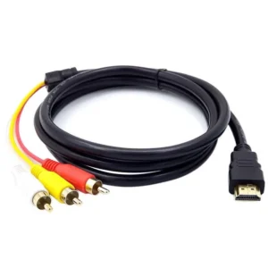HDMI-compatible To 3RCA Cable 1.5M with HDMI-compatible Male To AV Audio Video Wire for TV Only for Player To TV