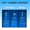 2025 New Gaming Headset with Noise Canceling Microphone Surround Sound LED Headphones for PS5 PS4 Laptop Mac Computer NS Switch