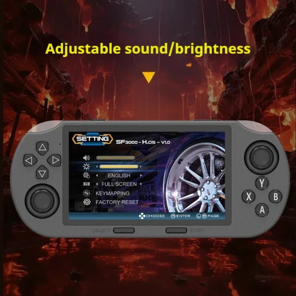 kf-Sd6fb58d9ae124478b70c47f3205fb54au 5 Inch High Definition Screen Sf3000 Handheld Gba Arcade Key Mappings R36s King Of Fighters Landscape Color Handheld Machine