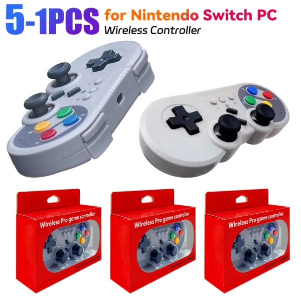 kf-Sf6c190eacf254ccab404c54953579e22c 5-1PCS for Nintendo Switch Gamepad Wireless Game Controller Retro Game Console Mini Video Game Player Gamepad Controller for PC