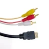 HDMI-compatible To 3RCA Cable 1.5M with HDMI-compatible Male To AV Audio Video Wire for TV Only for Player To TV